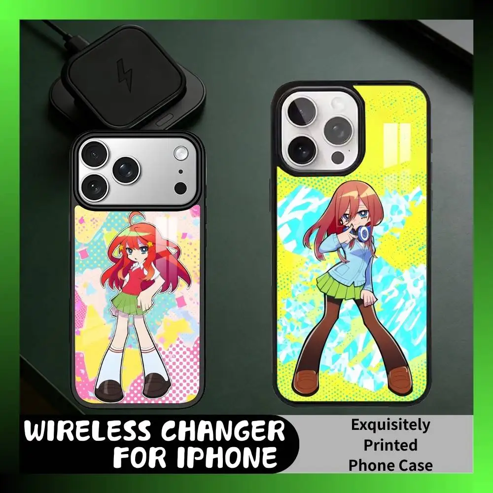 

5Toubun QQ Anime American Comic Style Phone Case For iPhone17,16,15,14,13 Plus,Pro Max Magnetic For Magsafe Wireless Charging