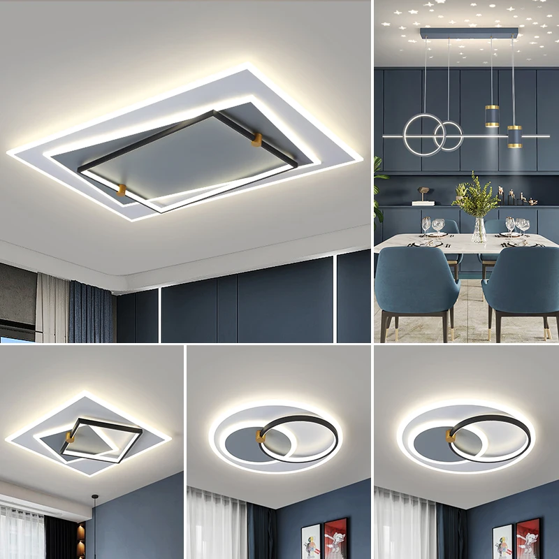 

New living room light ceiling light modern simple atmospheric lighting whole house package combination Tmall elf living room mai