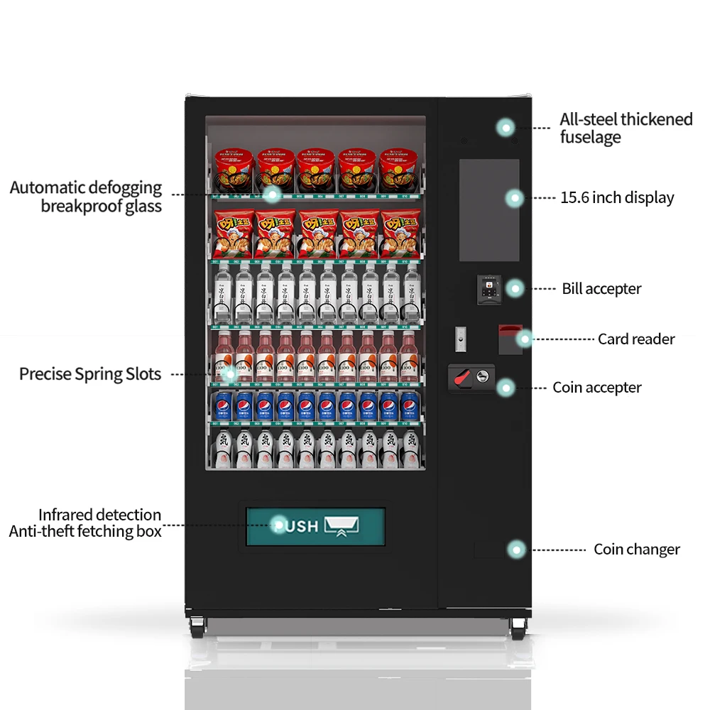 Vending Machine for Cold Drinks and Snack Vending Machine Mini Vending Machine 36 Slots Customize Steel Security Doors
