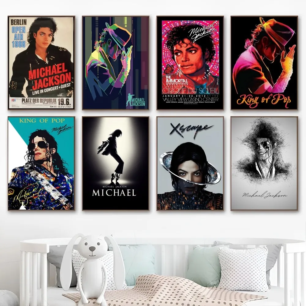 Michael-Jackson Whitepaper Poster HD Quality Poster Wall Art Painting Study Room Wall Decor