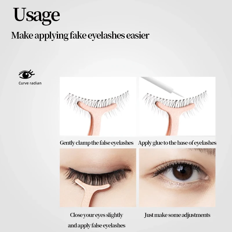 つけまつげピンセット、初心者と初心者のためのメイクアップ最優先ツール、クリップ