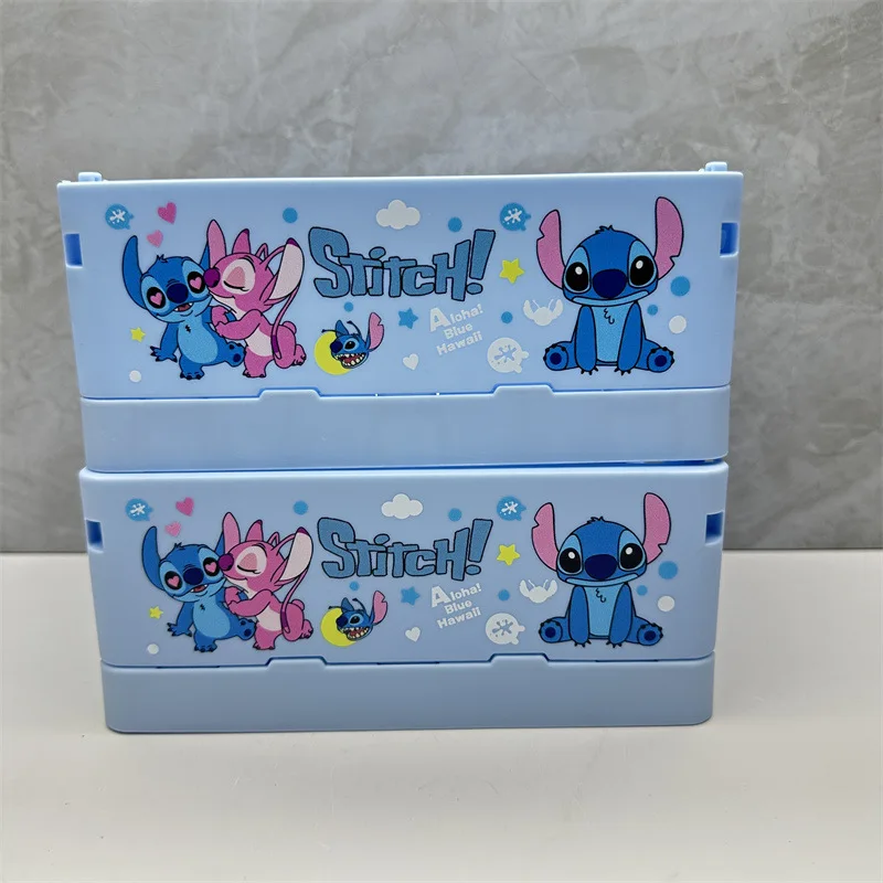 Official Disney Stitch Storage Organizer - Stackable Desktop Box for School/Office Supplies (Lilo & Stitch Design)