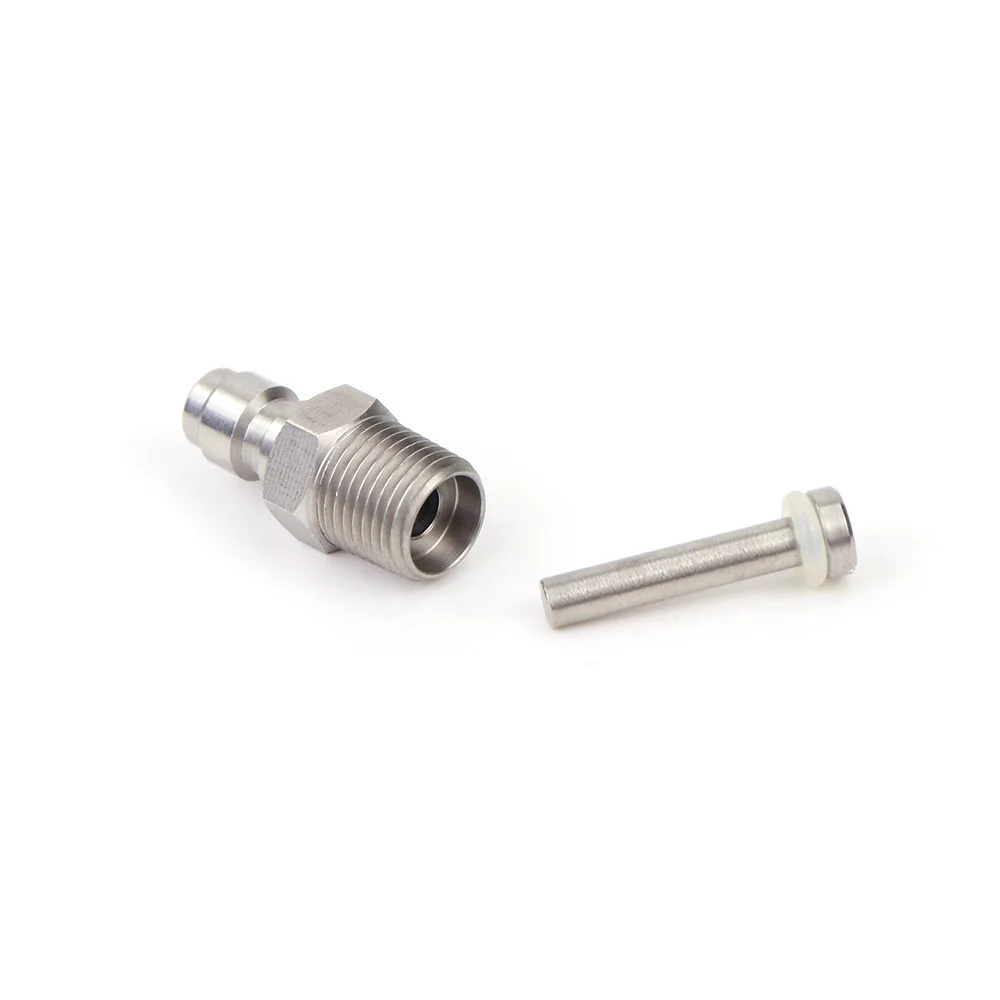 One Way Foster Fill Nipple Kit For HPA/N2 Air Tank Regulator Fill Valve Quick Plug Stainless Steel