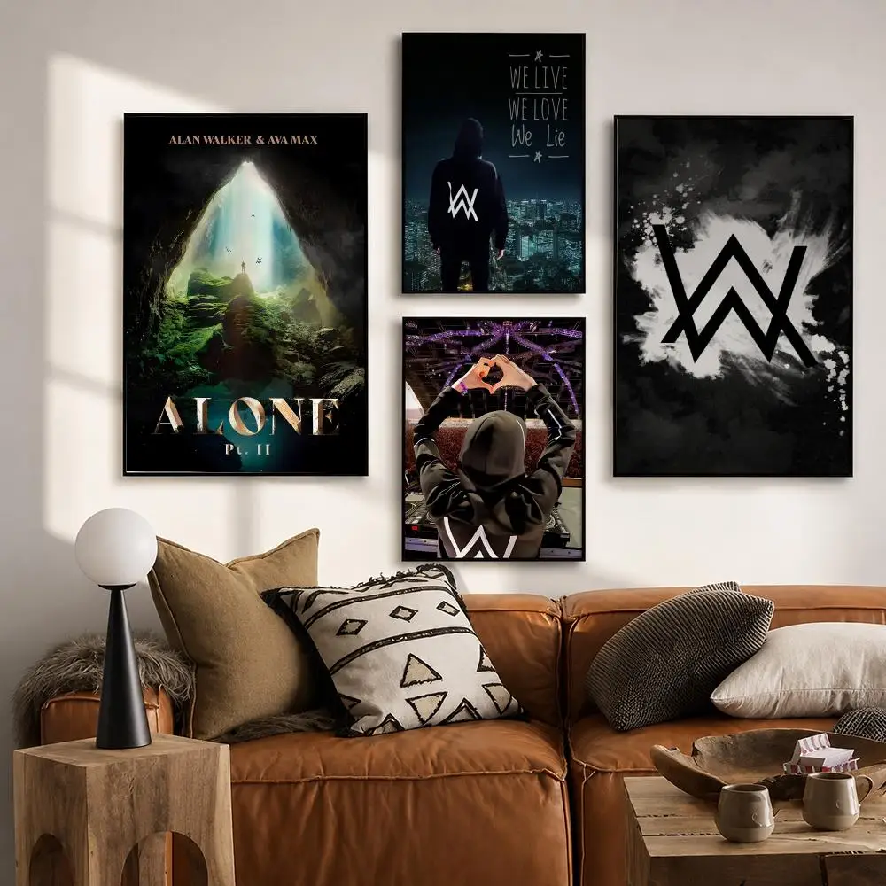 Modern Singer Alan Walker Poster HD poster wall art self-stick no-residue for home cafe office great gift