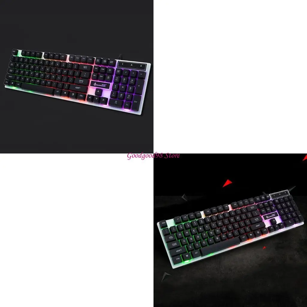 

Gaming Keyboard With LED Lighting Mechanical Keyboard for Computer Laptop Gaming W8EC
