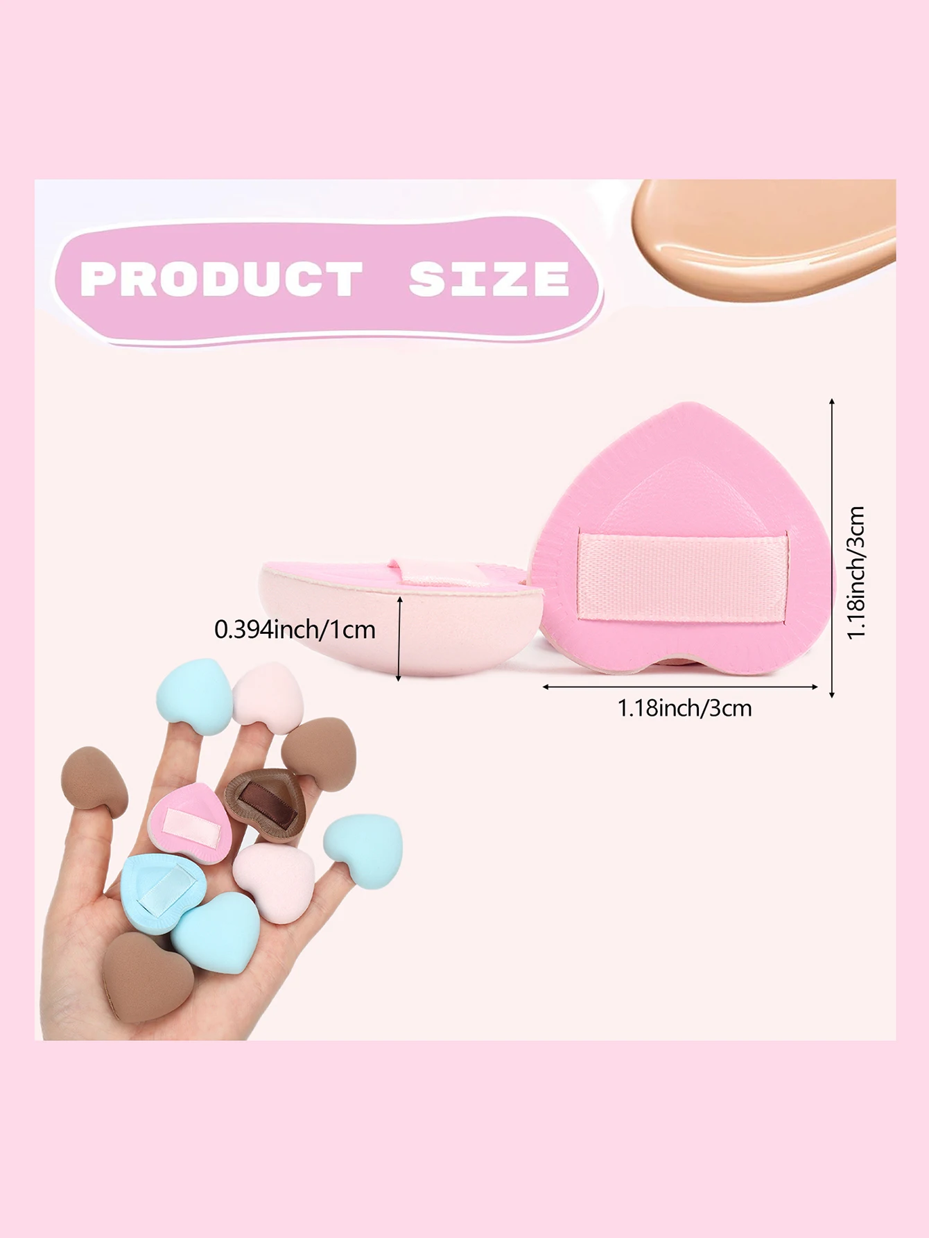 5/10/20 pièces super doux barbe à papa bouffée de maquillage nécessaire utilisation humide et sèche coussin d'air bouffée de poudre multifonction Portable éponge de maquillage