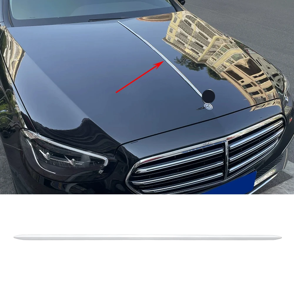 Stainless Steel Engine Hood Trim Strip for Mercedes Benz E S Class W213 W214 W222 W223 2016-2025 Chrome Front Bonnet Trim