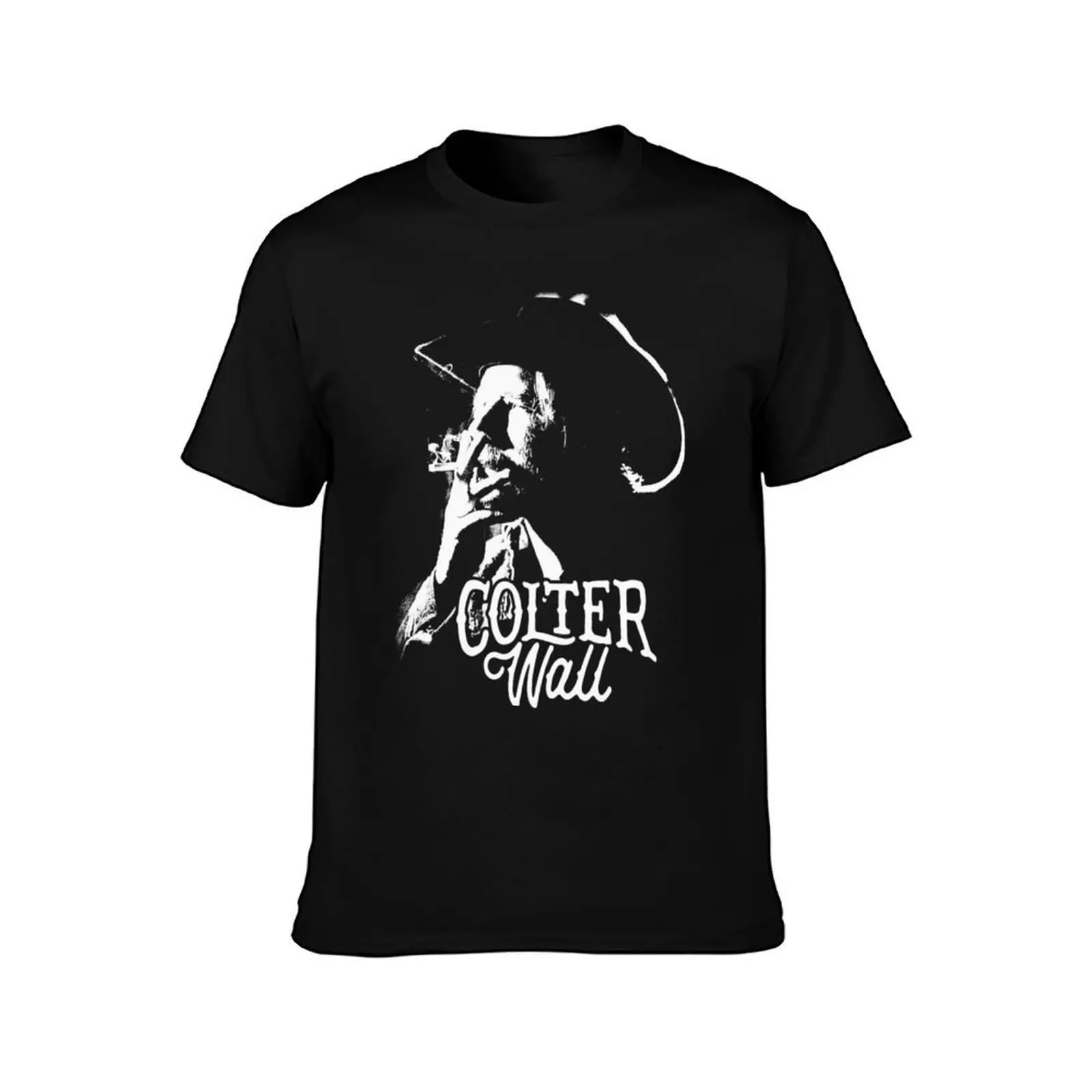 Colter Wall White and Black Colter Art Wall Singer-Songwriters Canadians T-Shirt, Summer Casual Cotton Tee, Unisex Men Women