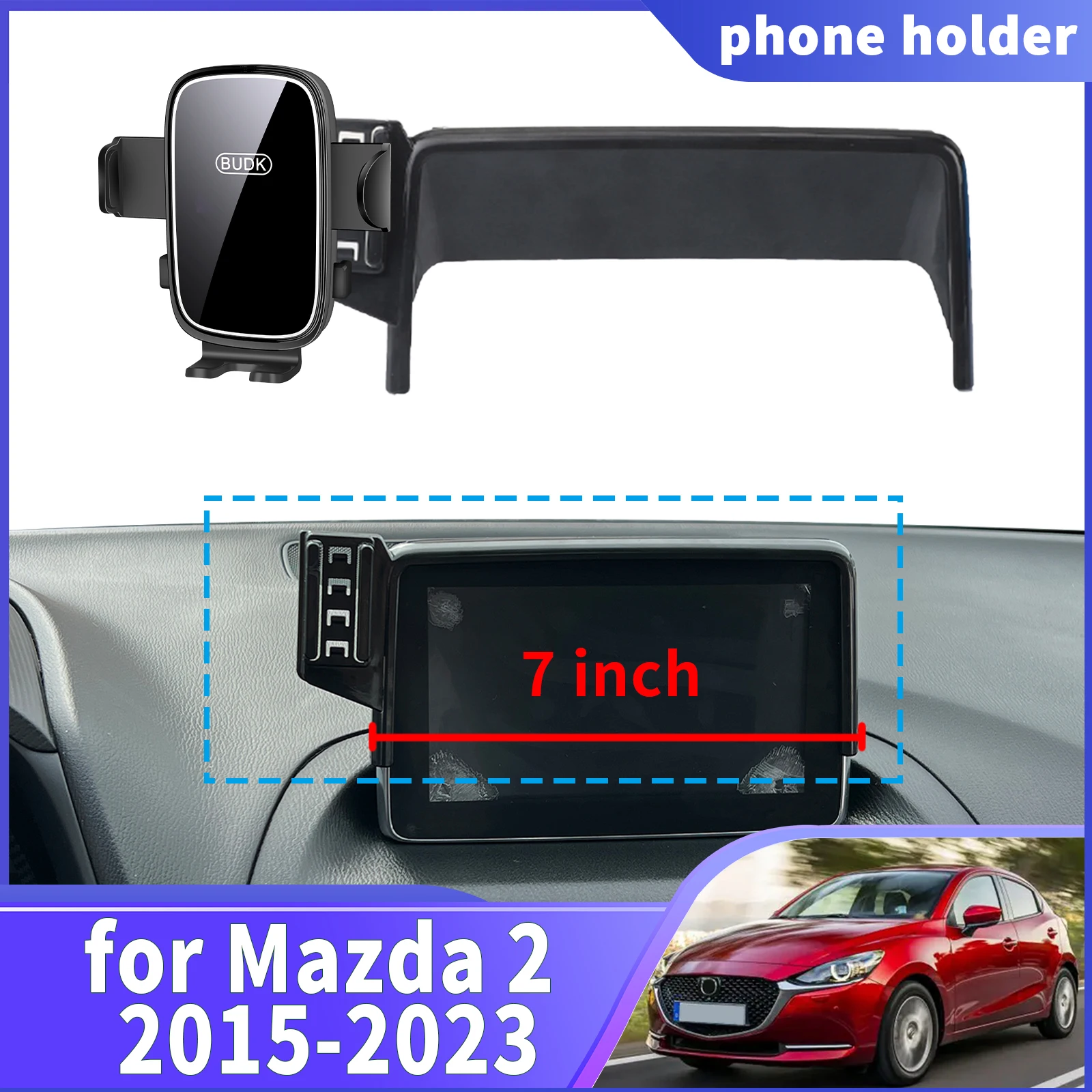 

fit for Mazda 2 2015 2016 2017 2018 2019 2023 Mazda2 Demio Hatchback ​​Navigation Phone Holder Mount Customized Car accessoires