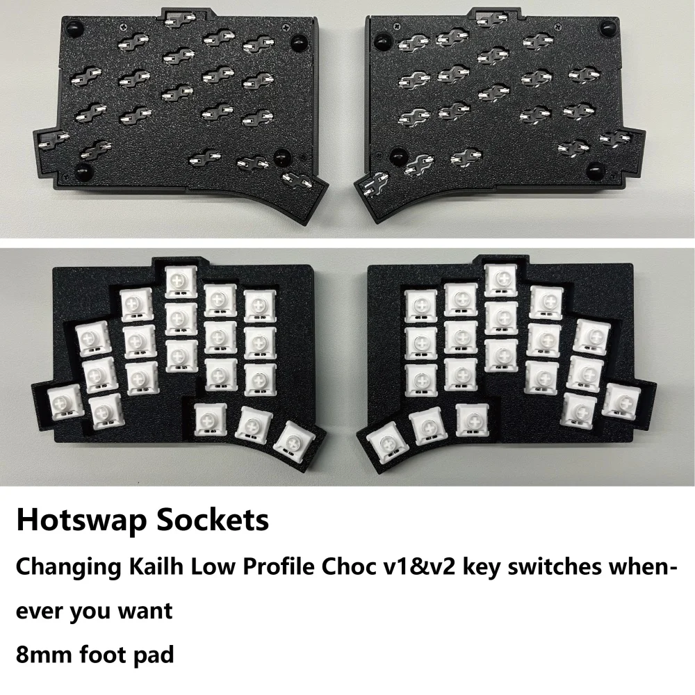 Choc V2 Totem Wireless Low Profile Split Keyboard Hot Swap Kit ZMK