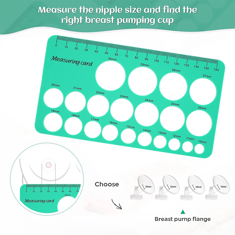 

Силиконовая мерная карточка для сосков, мягкий безопасный инструмент для измерения фланцев, легкий подарок, нетоксичный аксессуар для кормления
