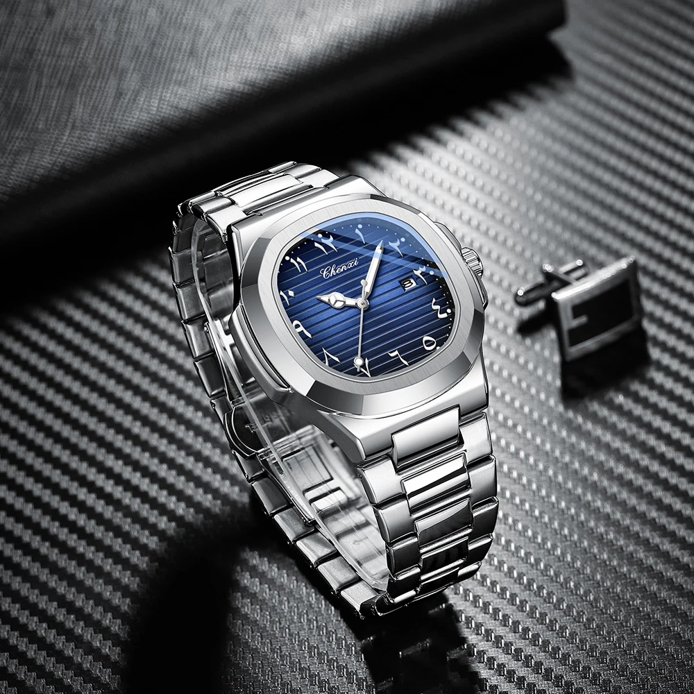 Business Couple Watches Fashion Date Display Quartz Watch For Man Woman Waterproof Stainless Steel Luminous His and Hers Watches