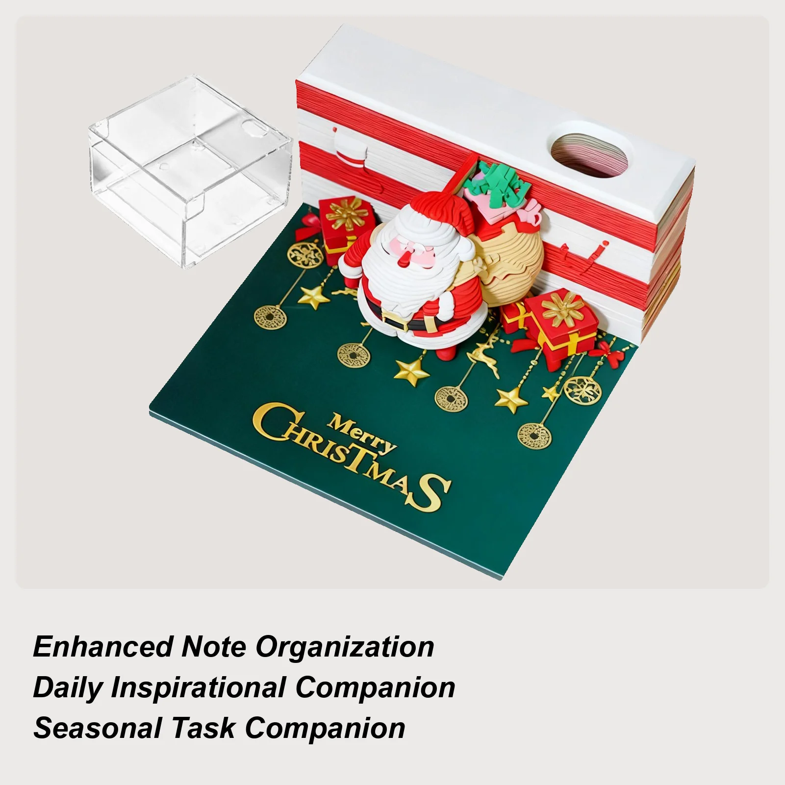 

3D настольный календарь 2026 3D Санта-Клаус креативное украшение для рабочего стола блокнот настольный календарь памятка скульптура произведения искусства DIY подарок