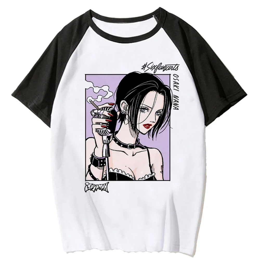 Nana t-shirt meisje anime vrouwen harajuku Punk Y2k Comfortabel shirt esthetische Grunge Koreaanse kleding Psychedelische anime streetwear