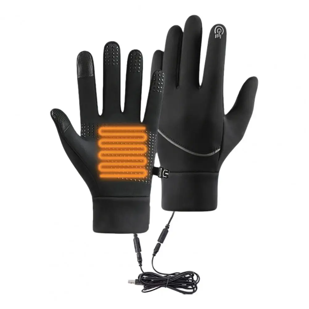 

Перчатки на флисовой подкладке USB-перчатки с флисовой подкладкой Противоскользящие зимние перчатки с сенсорным экраном Электрические теплые велосипедные перчатки на открытом воздухе