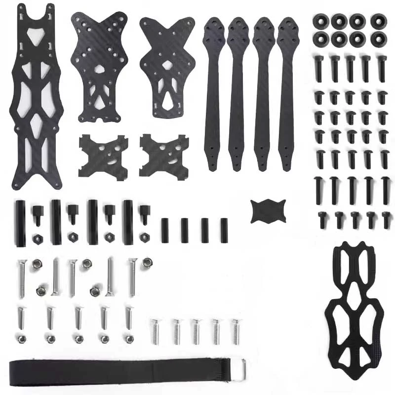 For APEX 7 Inch Carbon Fiber Quadcopter Frame Kit 5.5Mm Arm For APEX FPV Freestyle RC Racing Drone Models Durable Easy To Use