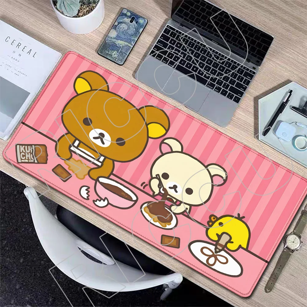 XXL Cartoon Anime Kawaii Rilakkuma Büromatte Teppich Niedliches Mauspad Großes Mauspad 400X900MM Schreibtischunterlage Laptop Gaming ​ Tastaturmatte – Detail 18