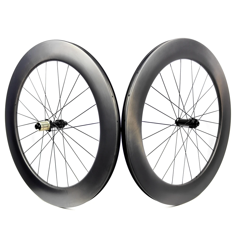 

BIKEDOC RD2675 700C Carbon Wheels For Road Bicycle 26mm Width 75mm Depth Tubeless Type Ultralight 700C Carbon Road Rim