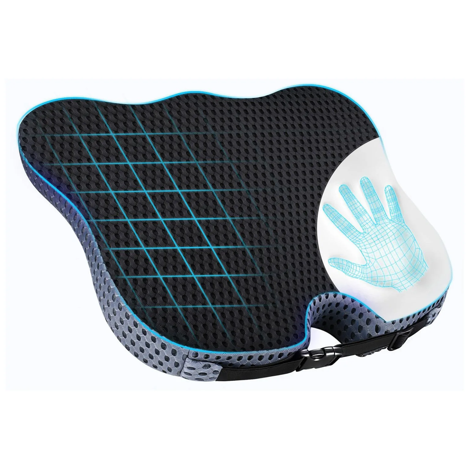 

Comfort Car Wedge Seat Cushion For Car Driver Seat Office Chair Wheelchair Memory Foam Seat Cushion Orthopedic Support