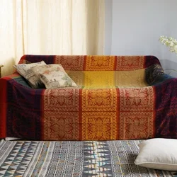 XL Boho Plaid Blanket Plaid Chenille Jacquard Gaint Couch Sofa Cover Bohemian Plaid Tassels Decorative Armchair Throw Blanket