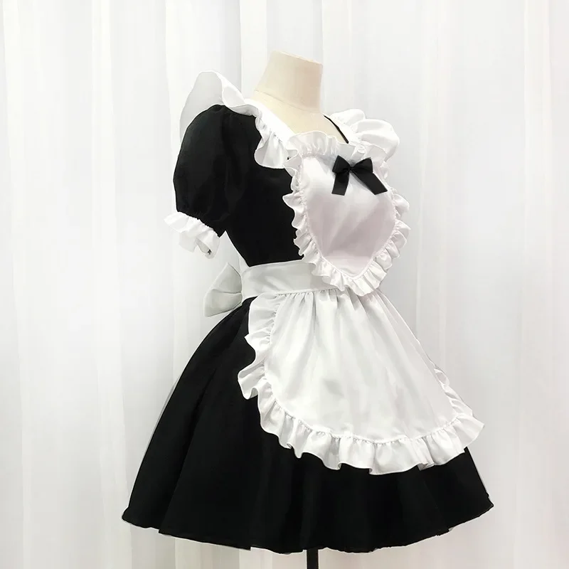 Anime cute heart Lolita maid cosplay costume 4colors Alice dress girls women waiter party stage costumes Alice maid dress ms6766