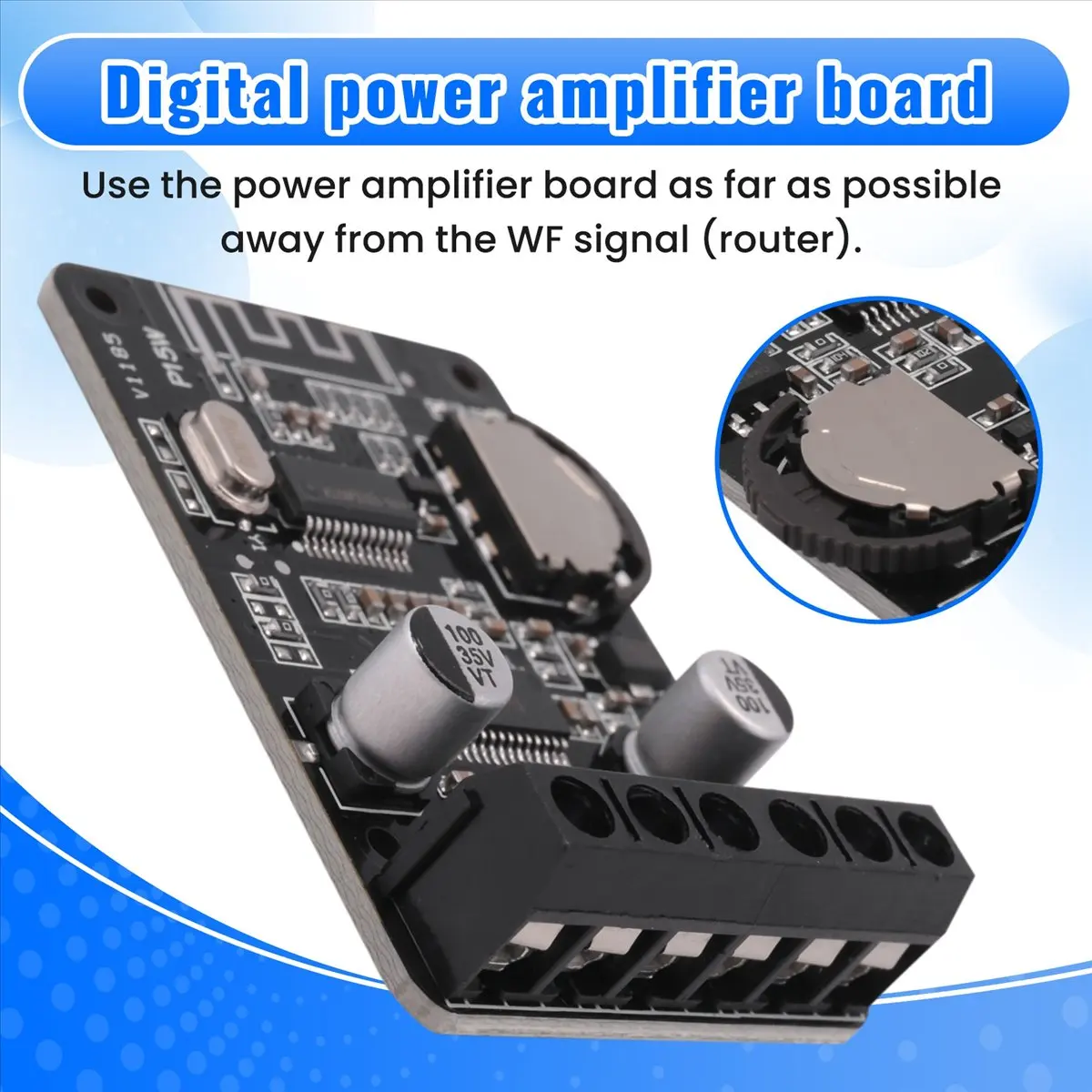 &BOFF & 20W Scheda amplificatore di potenza Bluetooth stereo 12V / 24V Scheda amplificatore di potenza digitale ad alta potenza XY-P15W senza guscio