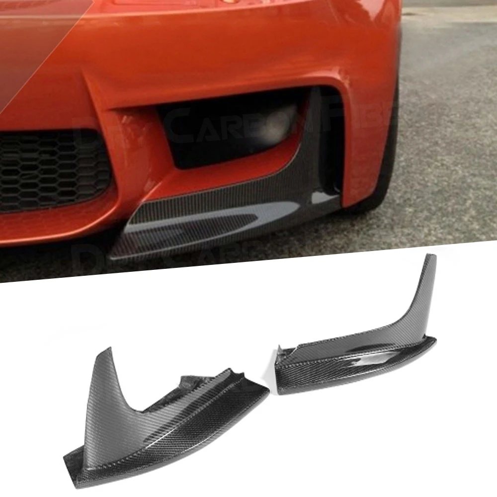 Carbon Fiber Front Bumper Lip Splitters Apron Flaps Cupwings Winglets for BMW 1 Series E82 1M Coupe 2 Door 2011-2013