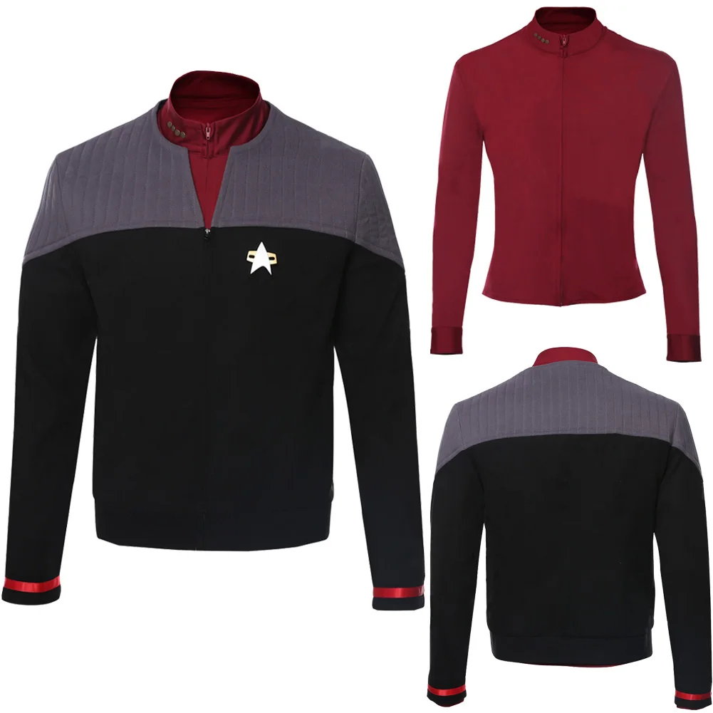 

Disguise Captain Picard Cosplay Vest Shirt TV Space Travel Costume Men Roleplay Fantasia Outfits Male Fancy Dress Up Party Cloth