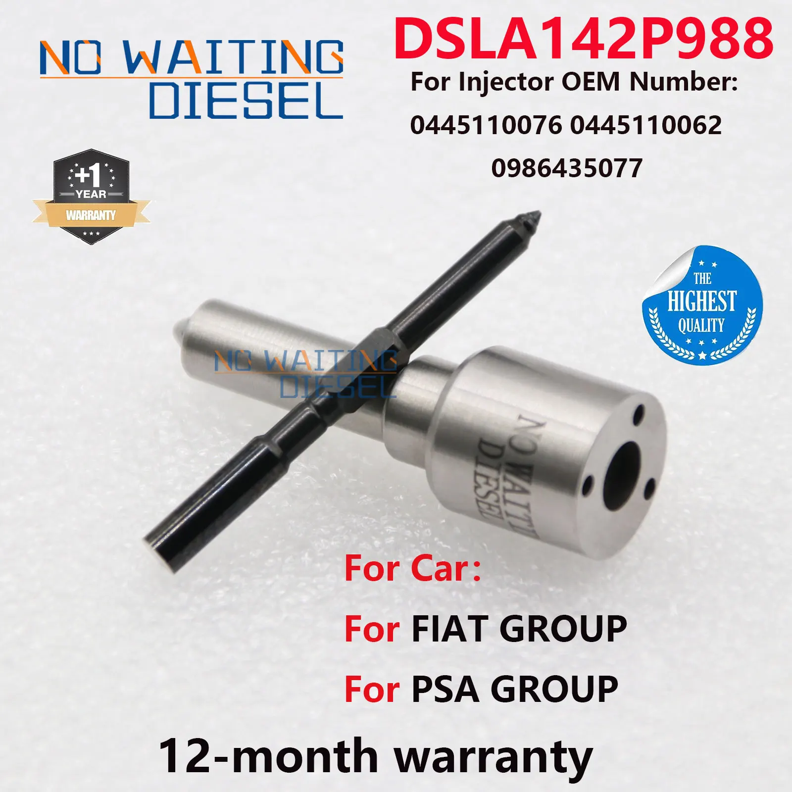 DSLA142P988 Common Rail Exchange Injector Nozzle 0433175281 Injector Part Numbers 0445110076 0445110062 0986435077 For FIAT