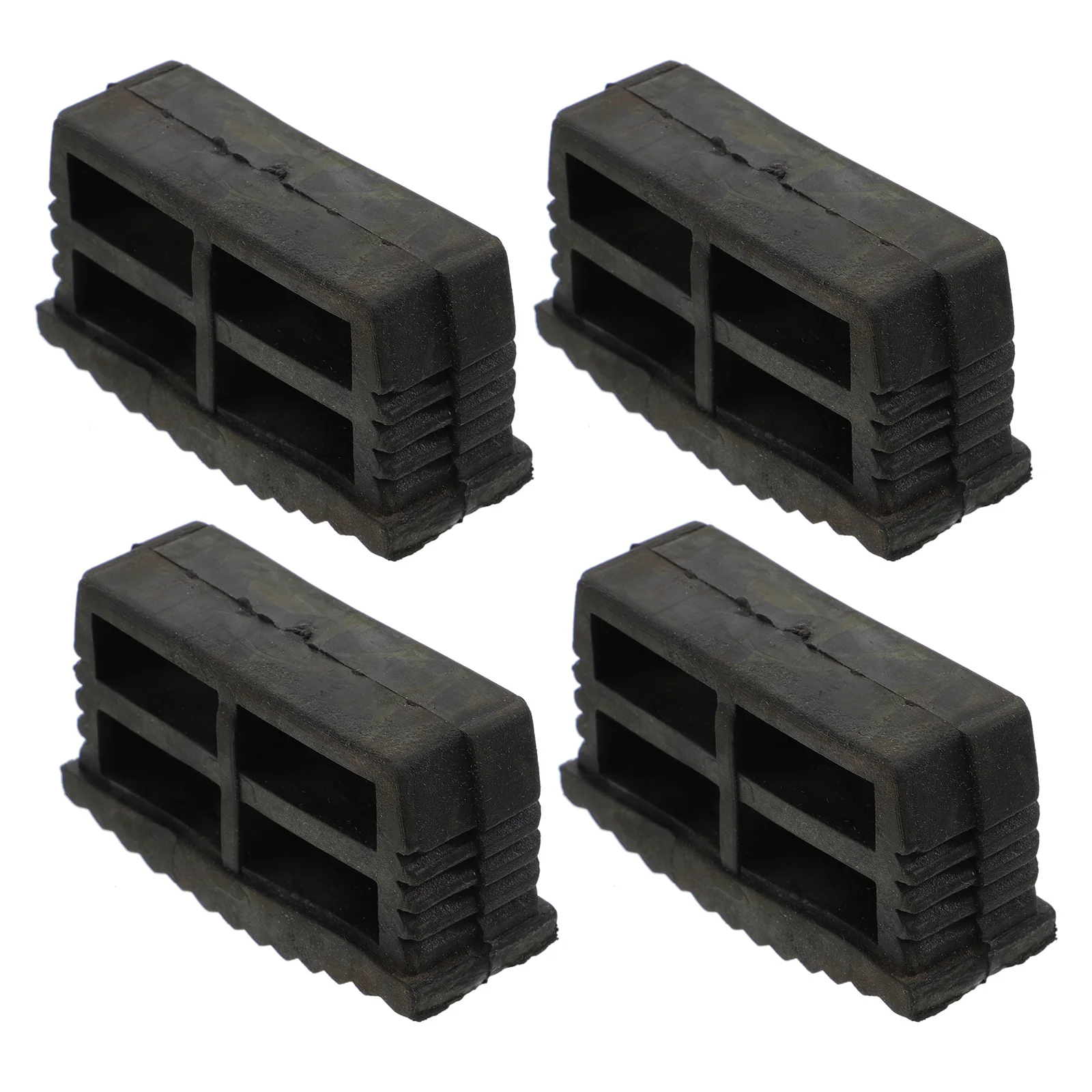 

4Pcs Rubber Ladder Feet Covers Thick Non-Slip Pads for Ladder Legs Protection High Temperature Resistant Floor Safe Stabilizer