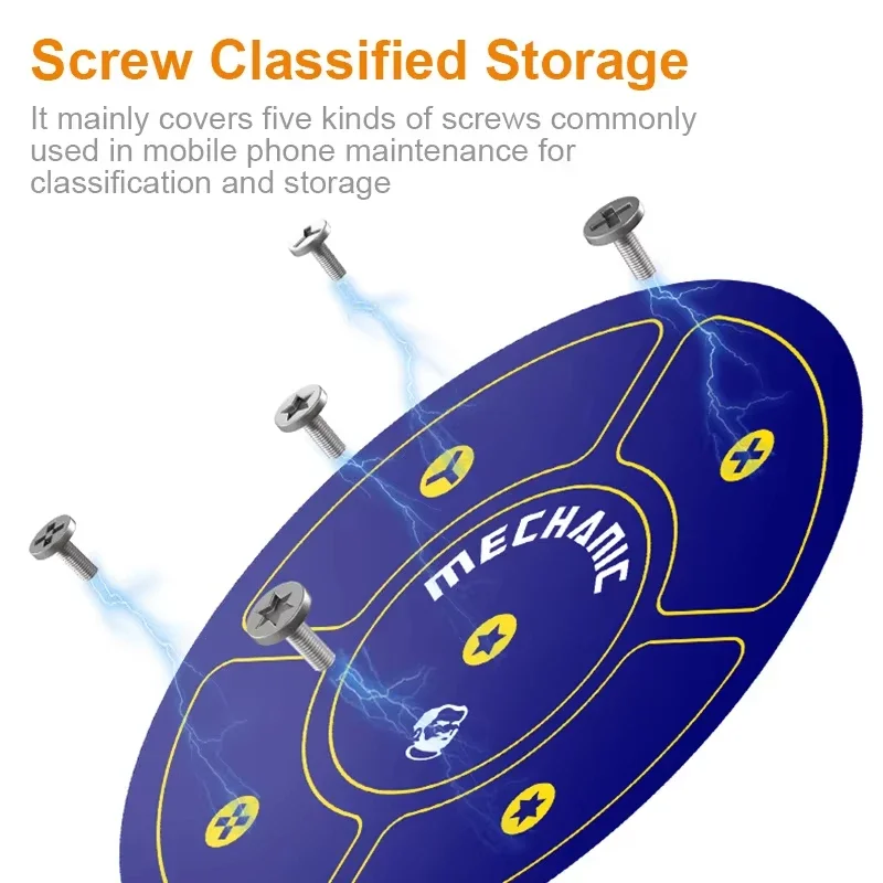 MECHANIC SCR Magnetic Screw Storage Pad Disassembly Classification Storage Work Efficiency Electronic Components Memory Mat Tool