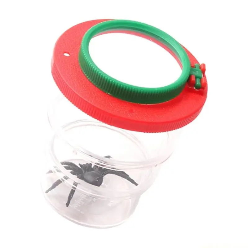 3 Section Insect Viewing Box with Transparent Cups for Student Classroom