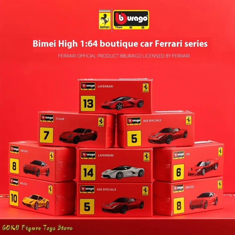 

Bburago 1:64 Ferrari Литье под давлением SF90 Monza Laferrari 599gto F50 F40 458spider 488gtb F12TDF Enzo 56010 458 Автомобили из сплава Speciale