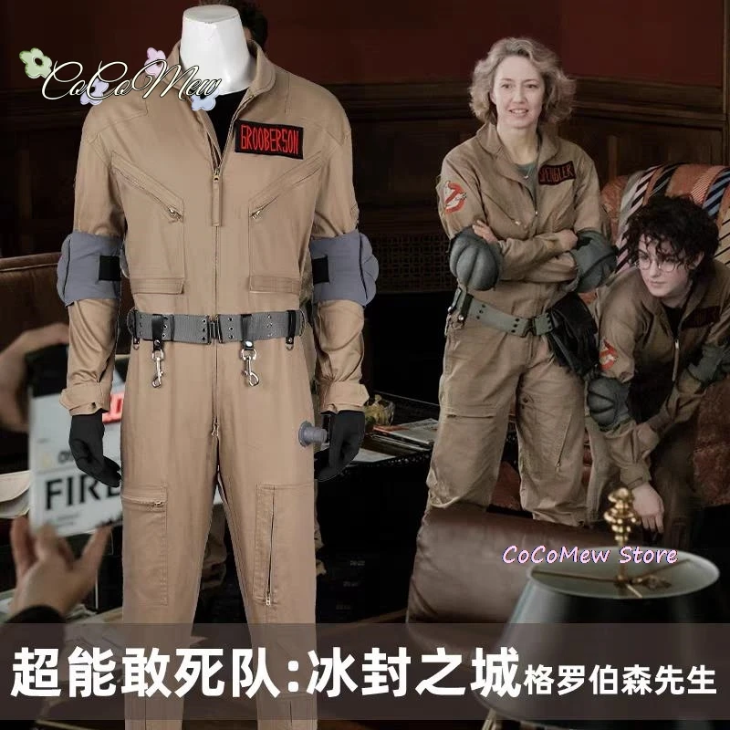 Male Gary Grooberson Cosplay Costume Ghostbusters Gary Jumpsuit Accessories Full Set and Individual Items Are Sold Tailor Size