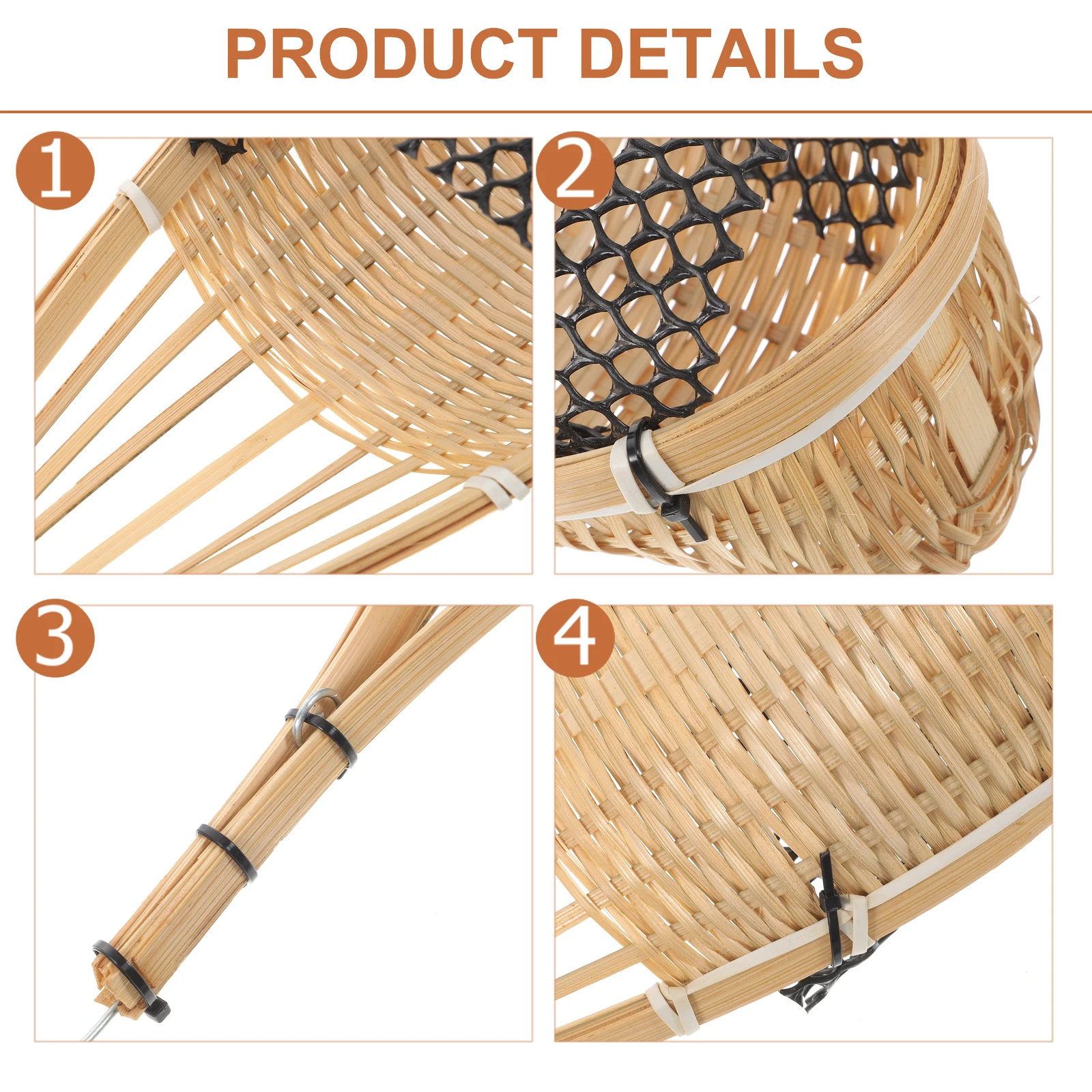 

Bamboo Woven Hanging Planter Basket Wall Mount Flower Container for Garden Balcony Plant Decorative Hanging Basket Organizer