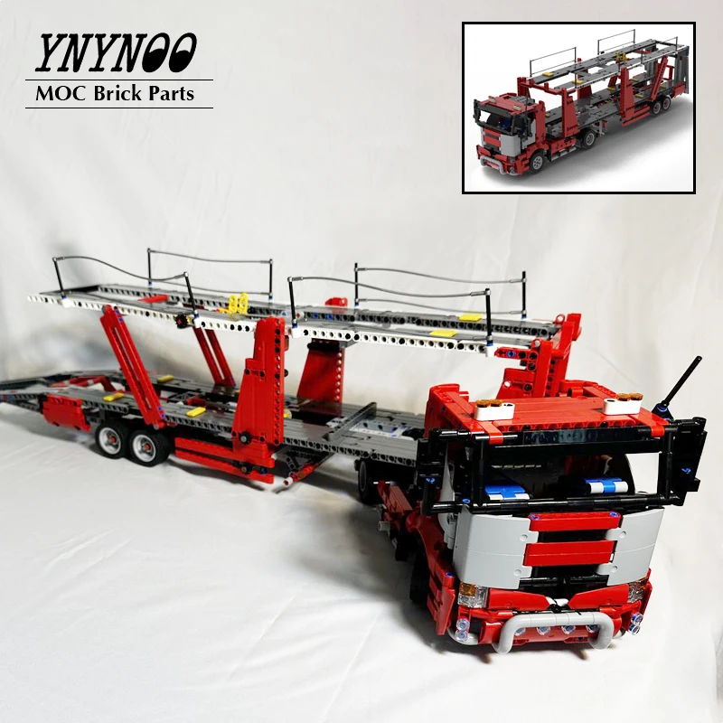 1680Pcs Parts Technical Semi-Trailer Car Transporter MOD-42098 Model MOC Building Blocks DIY Bricks Toys For Children Gifts