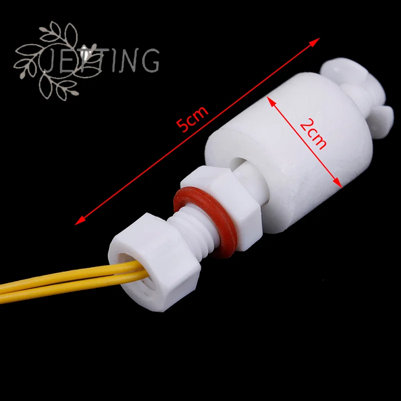 Hot 1pc 50mm 220V PP Floating Ball Switch Liquid Water Level Sensor Horizontal Float Switch Down