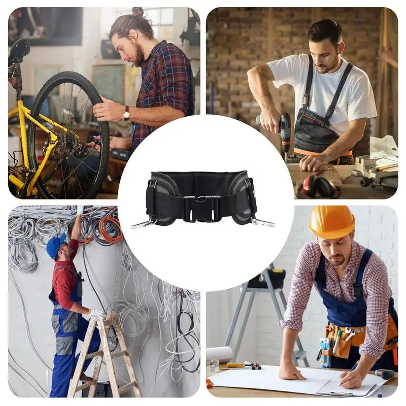 Electrician Tool Pouch Tool Organizer Belt Pouches For Electricians Breathable Heavy Duty Construction Belt For Woodworker