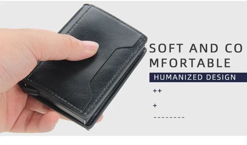 Business Magnetic Card Solt Case for Magsafe Functions Phone Case Card Holder Wallet Luxury PU Leather Men Slim Purses Pocket