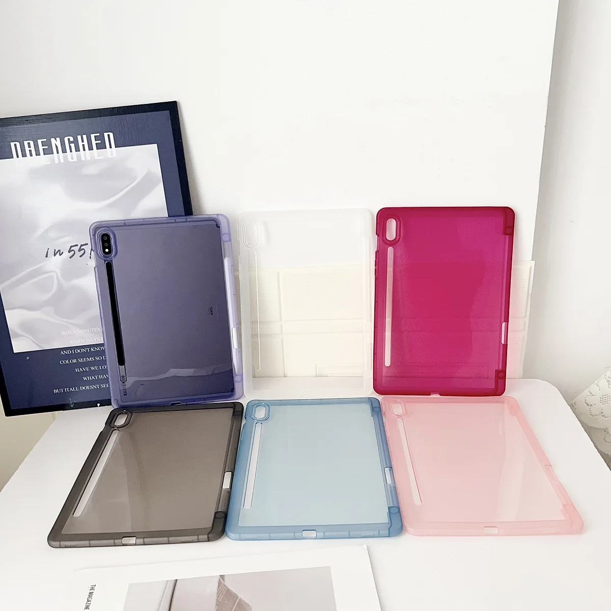 Funda Tablet Case for Samsung Galaxy Tab S9 S10FE S10 Lite TPU Cover Back Case With Pencil Holder for Galaxy Tab S7 S8 11inch