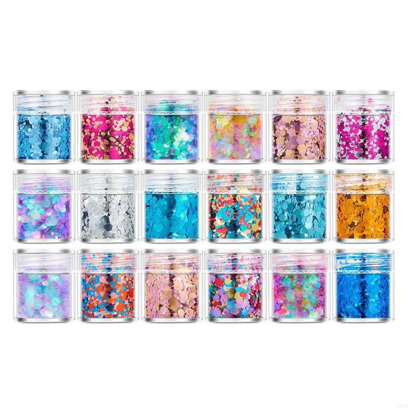 

Y5LB DIY Nails Beauty Arts Sequins Resin Shinning Filling Glitter Powder Decor