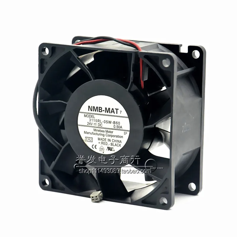 NEW ORIGINAL 3115RL-05W-B60 24VDC 0.50A 8038 80x80x38mm COOLING FAN RADIATOR