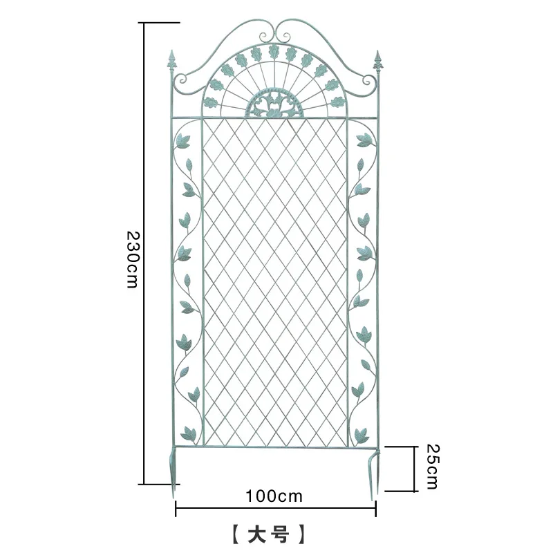 Old wrought iron vine climbing frame courtyard decoration outdoor flower climbing plant frame balcony garden