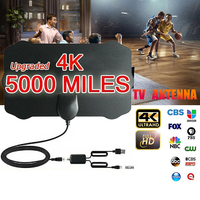 2024 New 4K 8K Indoor Digital TV Antenna HD HDTV Antena DVB-T/T2 DVBT2 Cable TV Antena 5000Miles UHF VHF DTV Tv Antennas Aerial