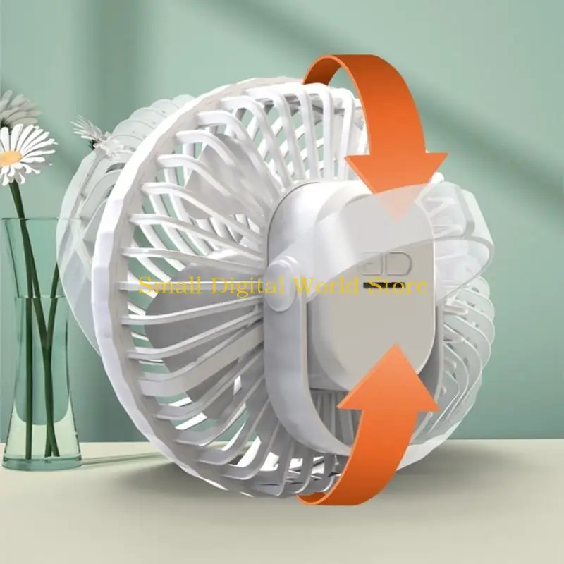 77UB wiederaufladbarer USB-Ventilator, Tischventilator, Camping-Ventilator, Deckenventilator, Hängeventilator, 4000 mAh