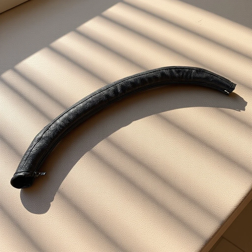 غطاء مسند الذراع لعربة الأطفال باللون الأسود 53X4X4Cm قابل للإزالة مقاوم للماء ماص للعرق ملحق لعربة الأطفال لمطر الشمس