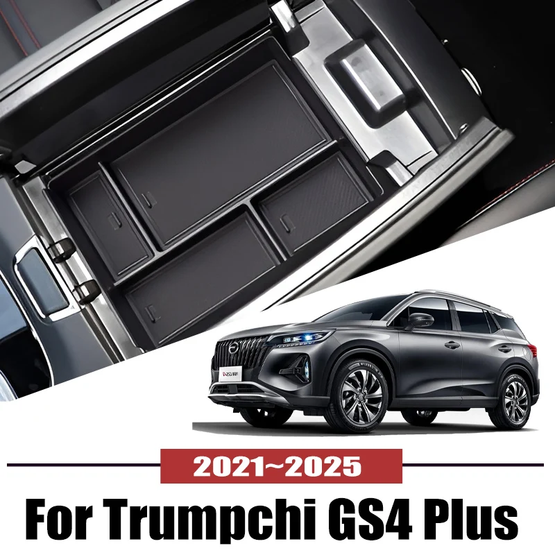 

For Trumpchi GS4 Plus 2021~2025 2022 Car Central Armrest Storage Box Holder Console Organizer Auto interior Accessories Tools