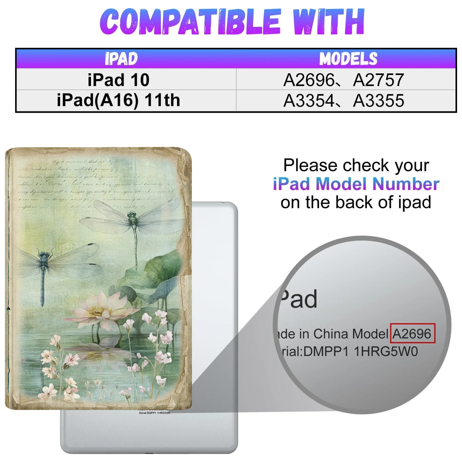 레트로 야생화 다이어리 나비 TPU 케이스 아이패드 2025 A16 11세대 10.9 2022 10세대 태블릿 스마트 커버 펜 홀더 포함