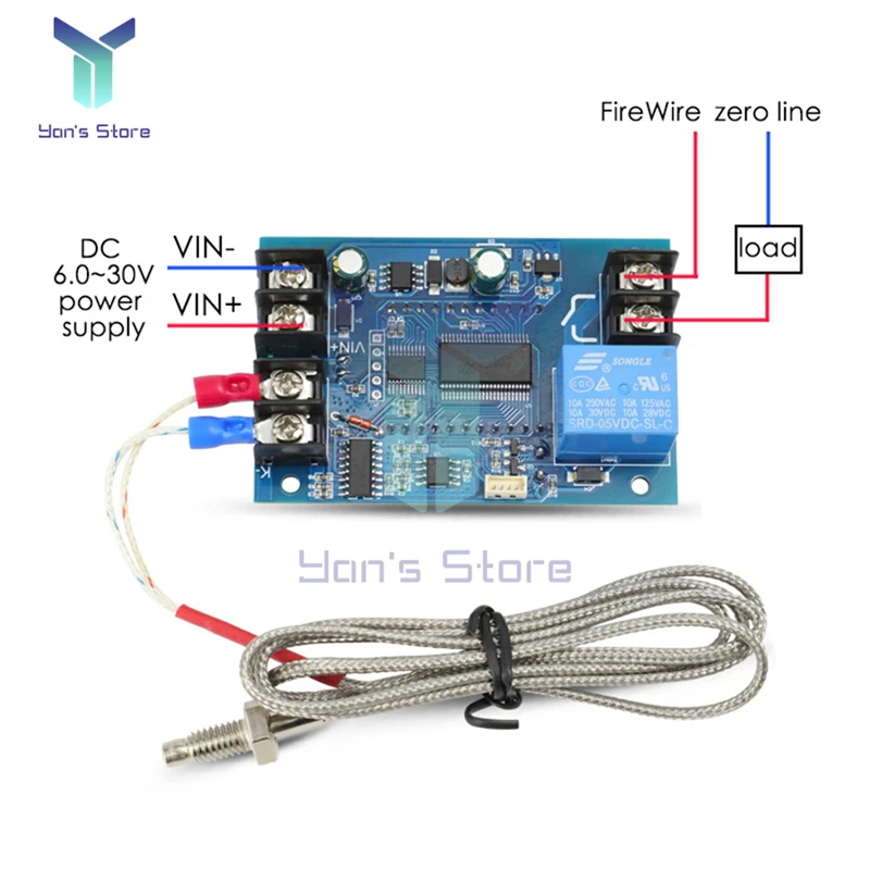 T04 T04-W WIFI remote high temperature digital thermostat K-type thermocouple high temperature controller-99℃-999℃ DIY Kit