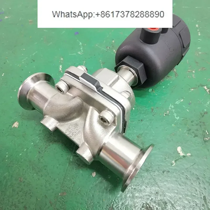 

Pneumatic Quick-loading Sanitary food clamp Pharmaceutical Corrosion-resistant silicone double-diaphragm flow control valve